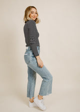 Stevie High Rise Relaxed Crop Flare - Shore Vintage