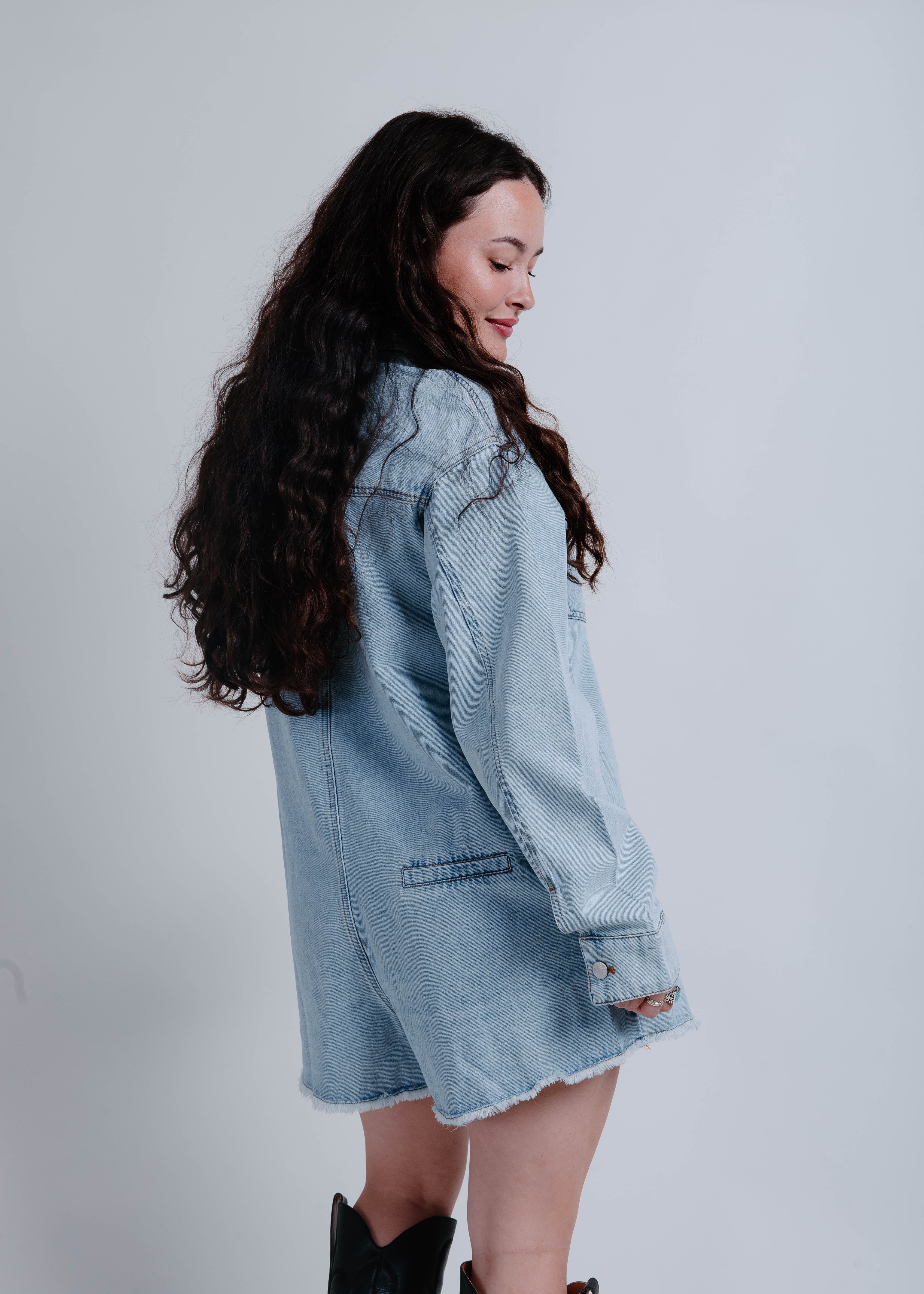 The Karmen Denim Romper – Vinnie Louise