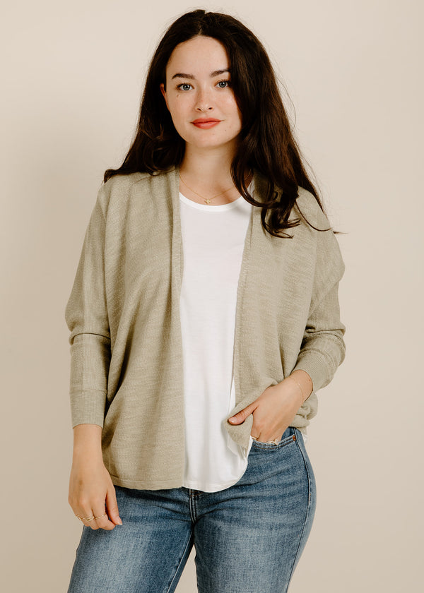 Vickie Cardigan - Khaki Sage