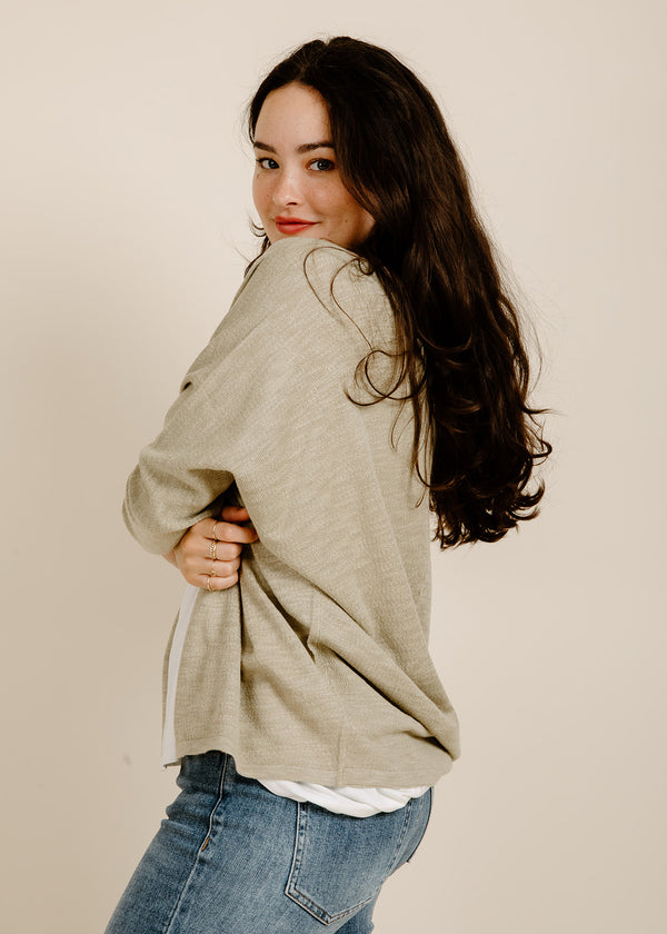 Vickie Cardigan - Khaki Sage