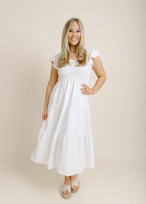 Wells Midi Dress - White