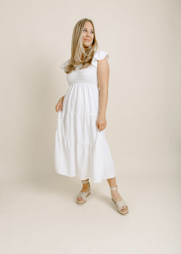 Wells Midi Dress - White