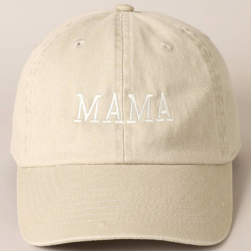 Baseball Hat: MAMA - Sand