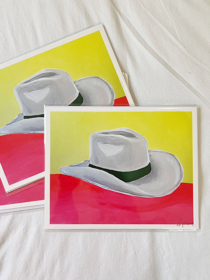 Print: Electric Cowboy Hat 8x10 inches