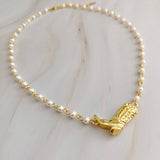 Cowgirl Boot Pearl Necklace