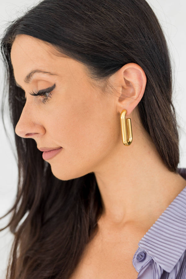 Tube Hoops: 18k Gold Plated