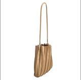 Carrie Pleated Shoulder Bag - Taupe