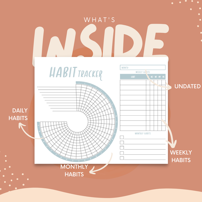 Habit tracker: 12 Month Calendar