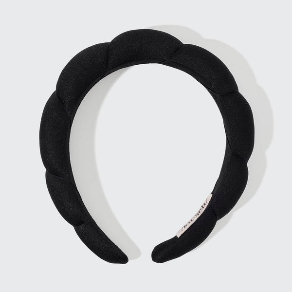 Recycled Fabric Puffy Headband - Black