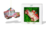 Ice Cream Truck Glass Ornament