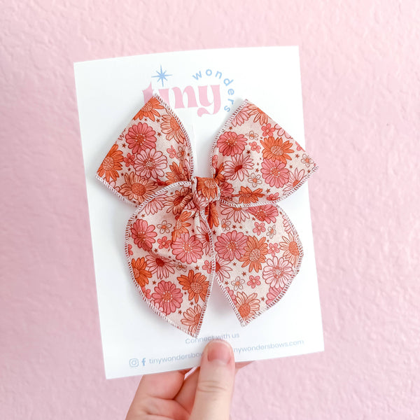 Fall Floral Kids Bow