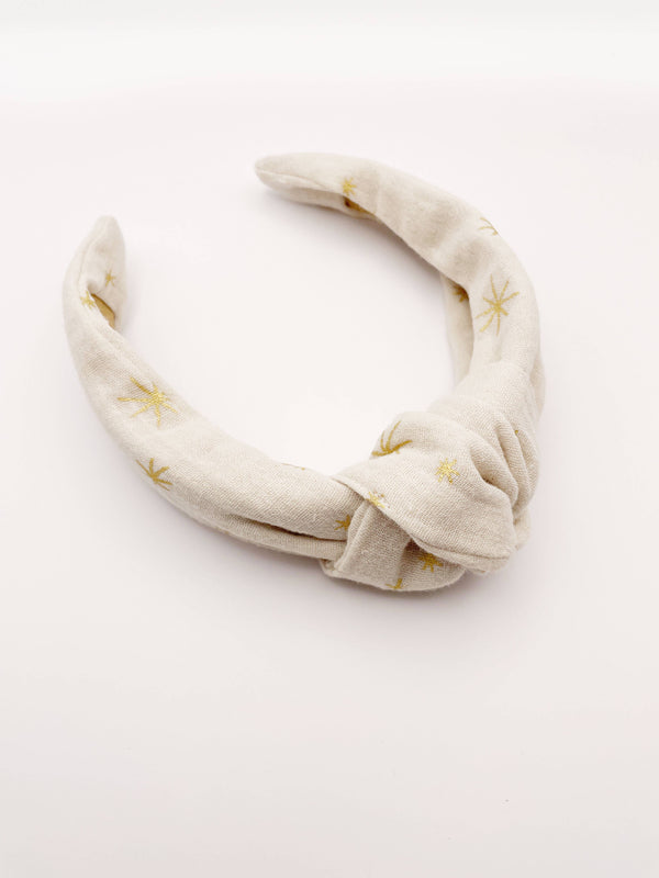 Headband: Cream Star Knotted