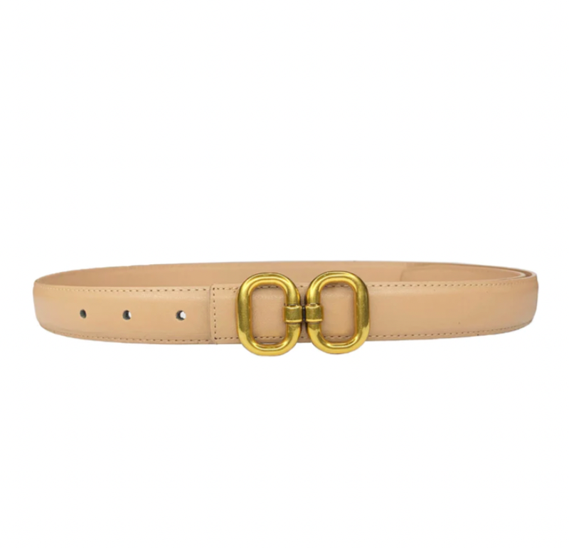 Double Oval Linked Belt - Tan