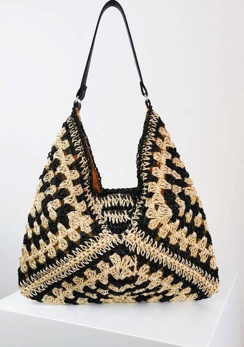 Knit Shoulder Bag - Black