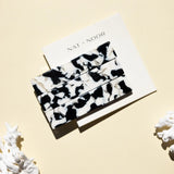 Flora Hair Clips - B+W