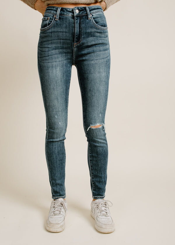 ALINE HIGH RISE SKINNY - PLAZA DISTRESSED