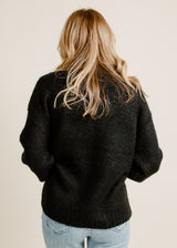 Carlen Mock Neck Sweater- Midnight