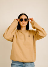 Happy Crew Smile Sweatshirt- Camel