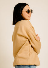Happy Crew Smile Sweatshirt- Camel