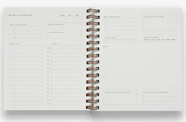 Notebook -Daily Overview Planner Charcoal