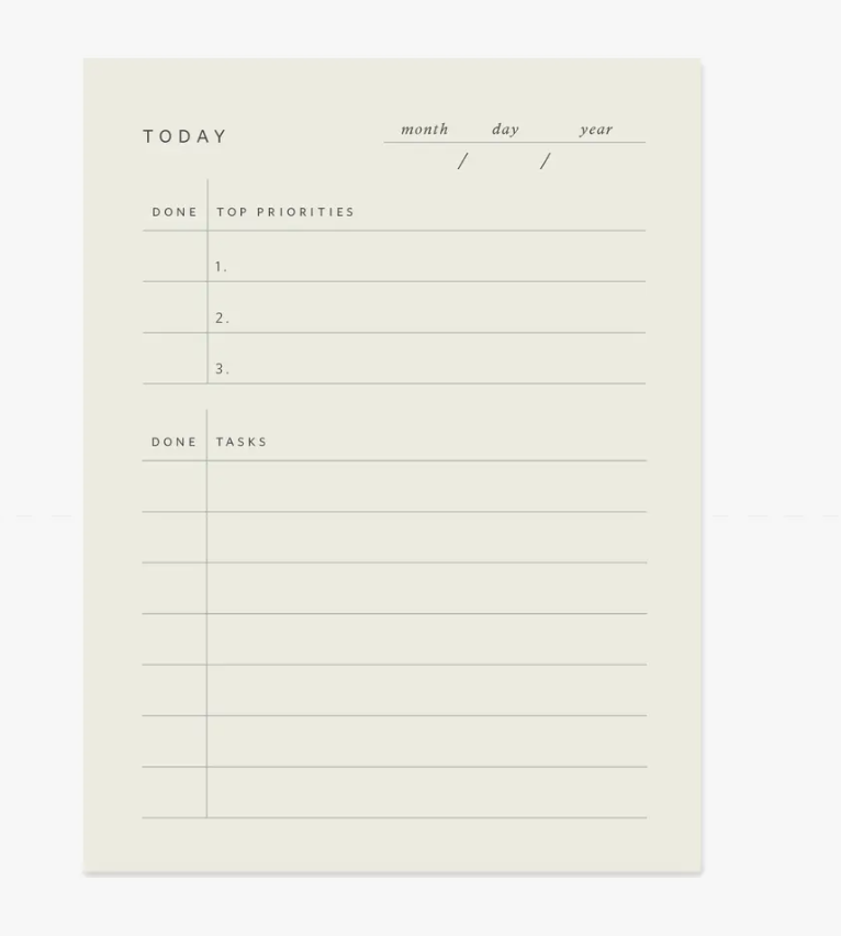 Notepad - To Do Today Block