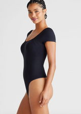 Anette Shaping Thong Bodysuit - Black