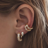TAPERED BAGUETTE HOOPS