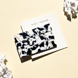 Flora Hair Clips - B+W