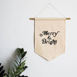 Merry & Bright Canvas Christmas Banner