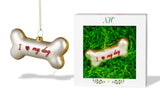 I <3 My Dog Glass Ornament
